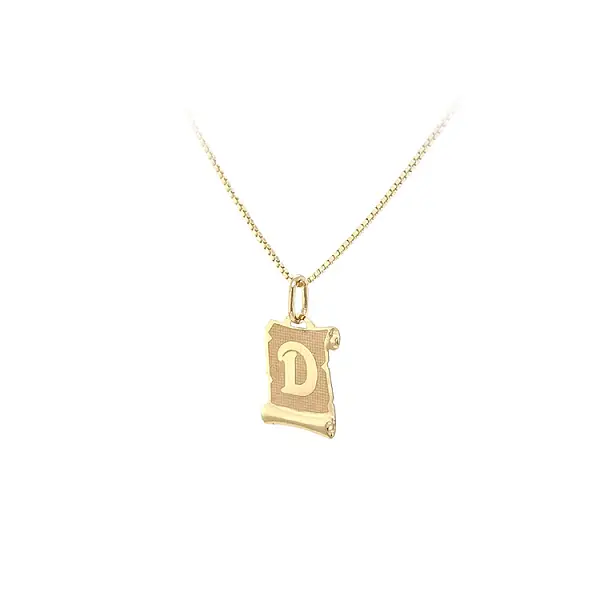 Gold-Anhänger Buchstabe D