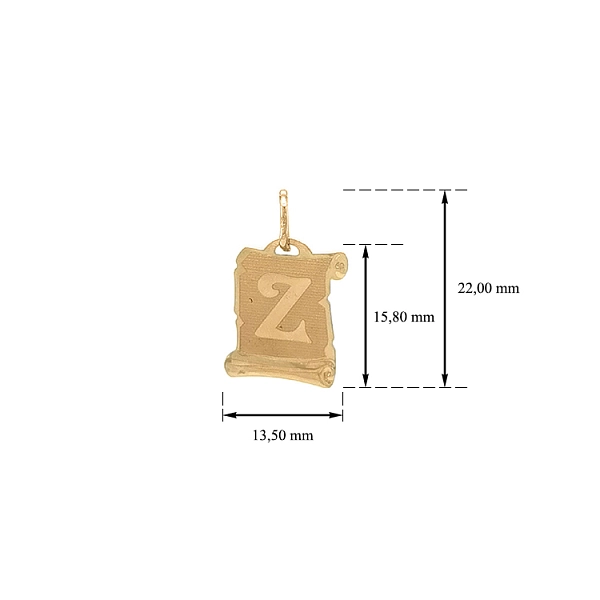 Gold-Anhänger Buchstabe Z
