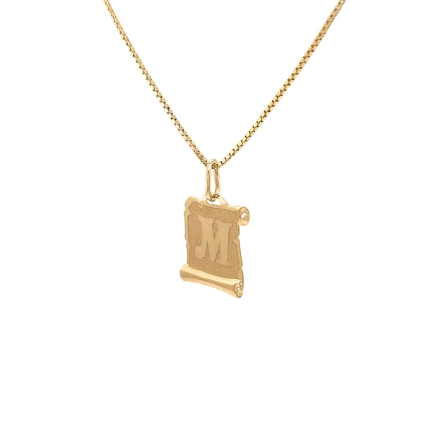 Gold-Anhänger Buchstabe M