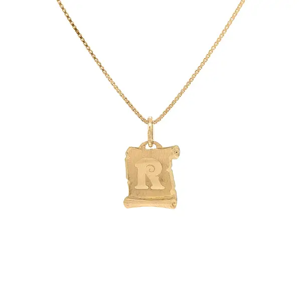 Gold-Anhänger Buchstabe R