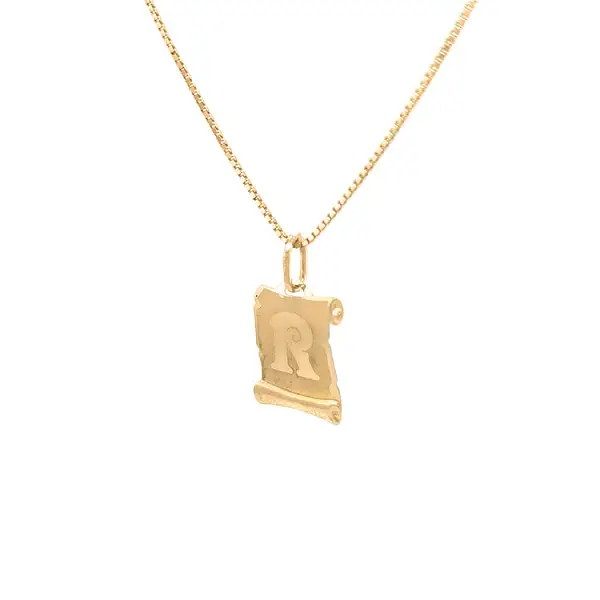 Gold-Anhänger Buchstabe R