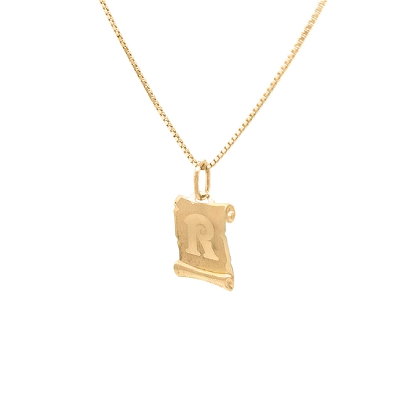 Gold-Anhänger Buchstabe R