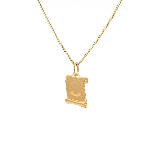 Gold-Anhänger Buchstabe S