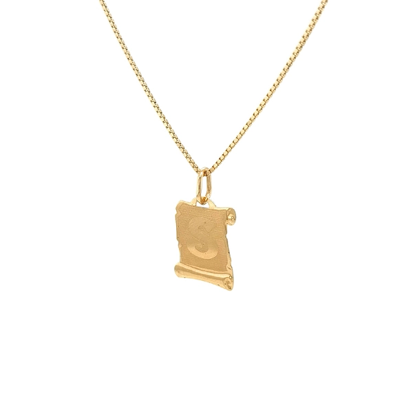Gold-Anhänger Buchstabe S