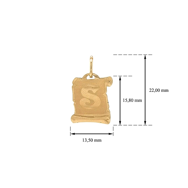 Gold-Anhänger Buchstabe S