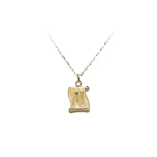 Gold-Anhänger Buchstabe M