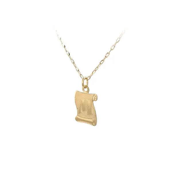 Gold-Anhänger Buchstabe M