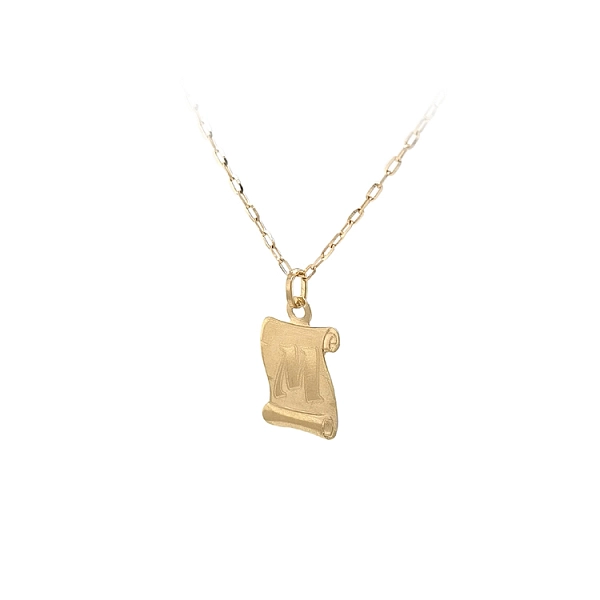 Gold-Anhänger Buchstabe M