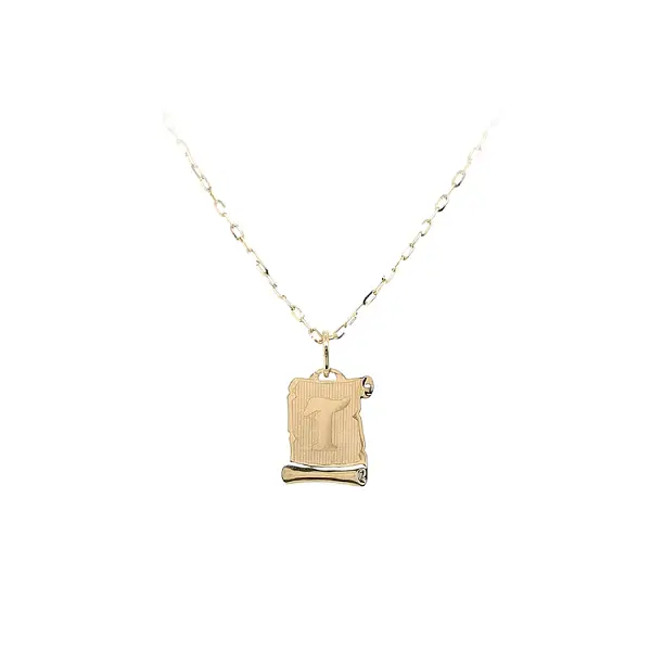 Gold-Anhänger Buchstabe T