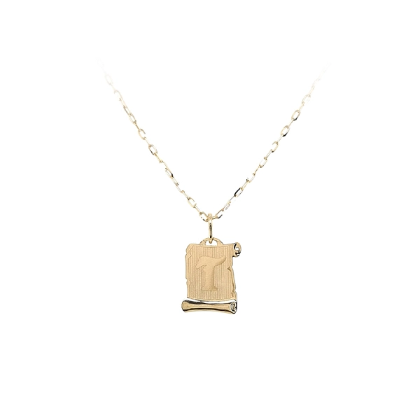 Gold-Anhänger Buchstabe T