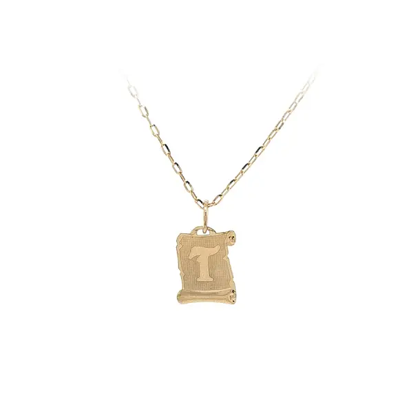 Gold-Anhänger Buchstabe T