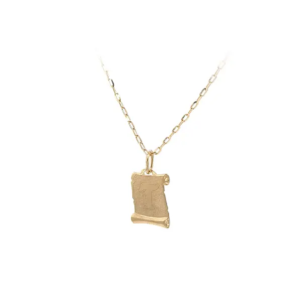 Gold-Anhänger Buchstabe T
