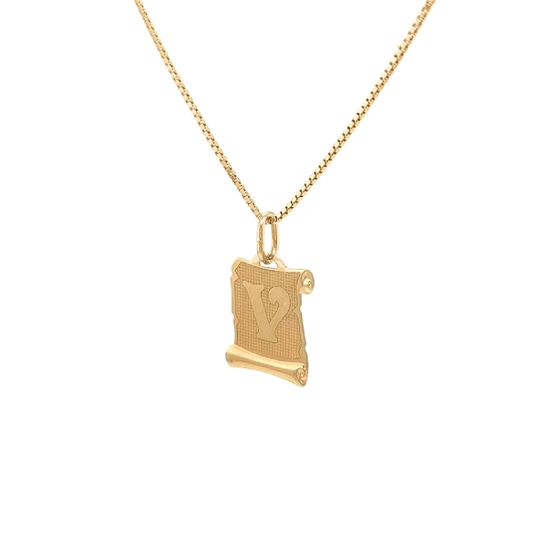 Gold-Anhänger Buchstabe V