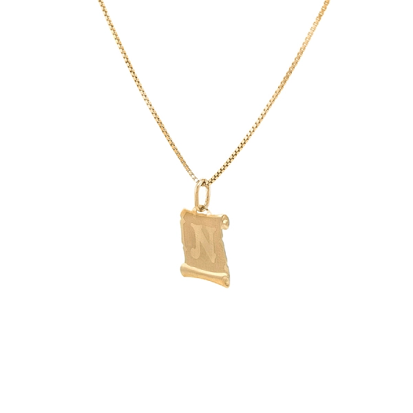 Gold-Anhänger Buchstabe N
