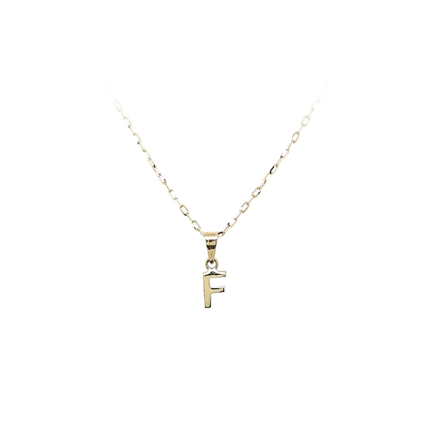 Gold-Anhänger Buchstabe F