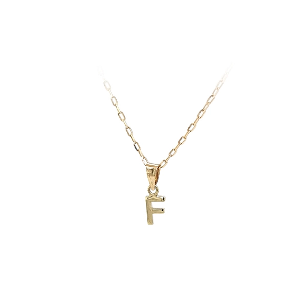 Gold-Anhänger Buchstabe F
