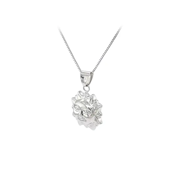 Anhänger der Sonne aus Weißgold