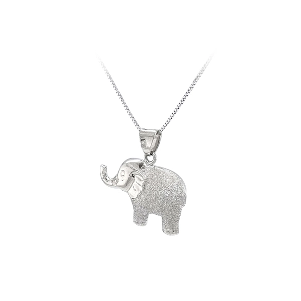 Anhänger Elefant mit Weißgold