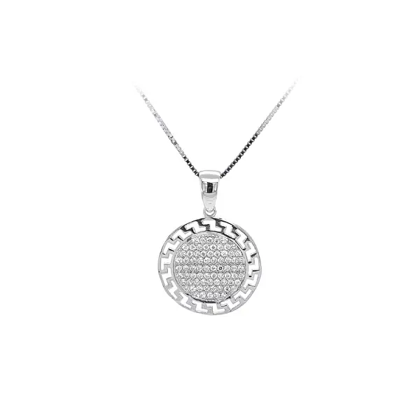 Anhänger mit Zirkonen aus Weißgold