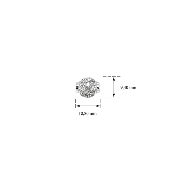 Anhänger Kugel mit Zirkonen