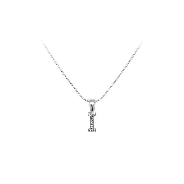 Anhänger Buchstabe I mit Zirkonen