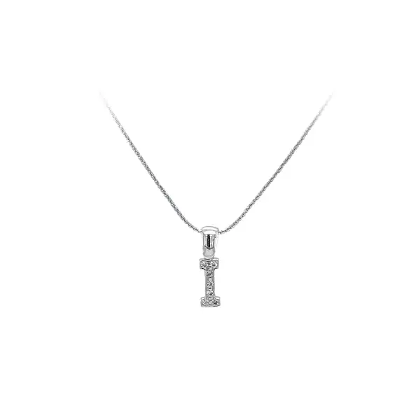 Anhänger Buchstabe I mit Zirkonen