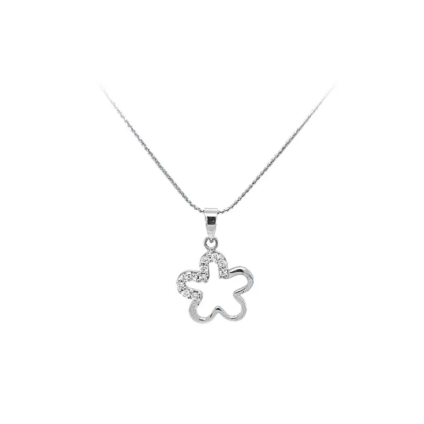 Anhänger mit Zirkonen aus Weißgold