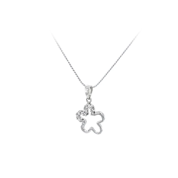 Anhänger mit Zirkonen aus Weißgold