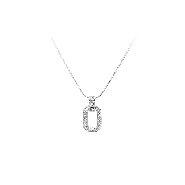 Anhänger mit Zirkonen aus Weißgold