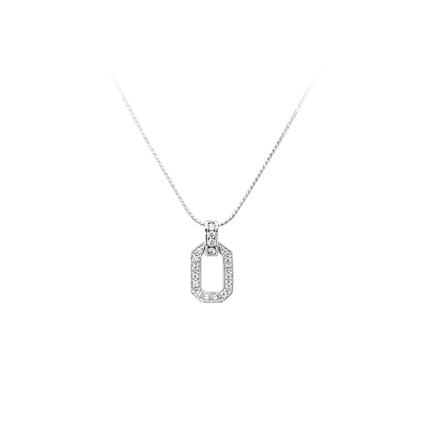 Anhänger mit Zirkonen aus Weißgold