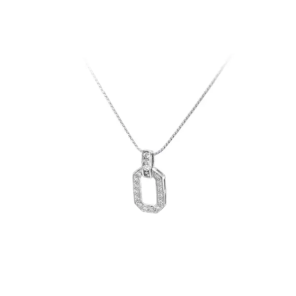 Anhänger mit Zirkonen aus Weißgold