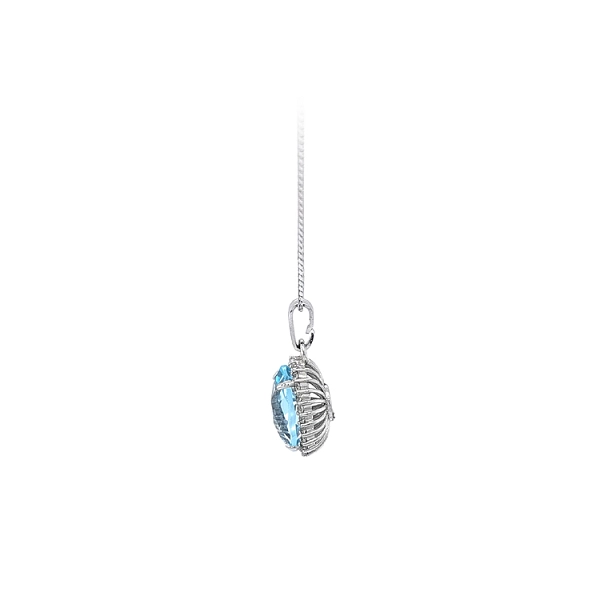 Gold-Anhänger mit blauem Stein