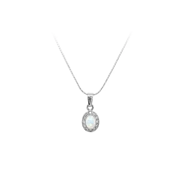 Anhänger mit Opal und Zirkonen