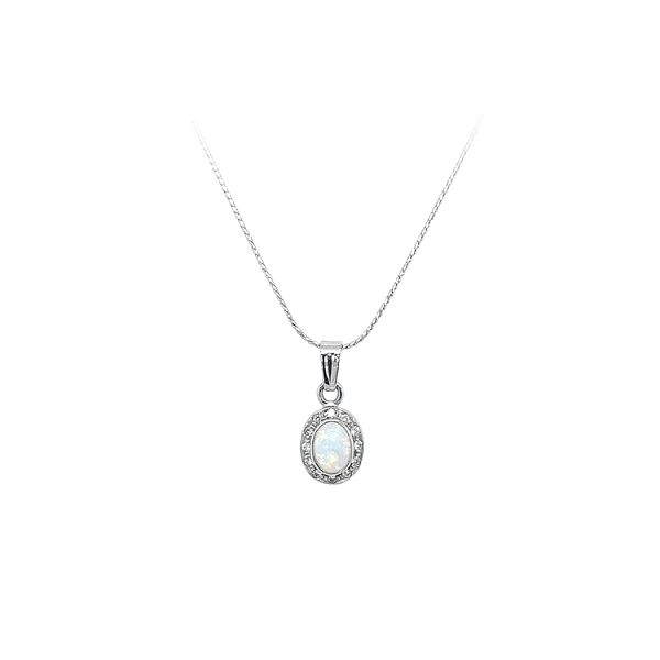 Anhänger mit Opal und Zirkonen