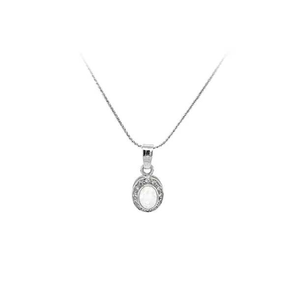 Anhänger mit Opal und Zirkonen