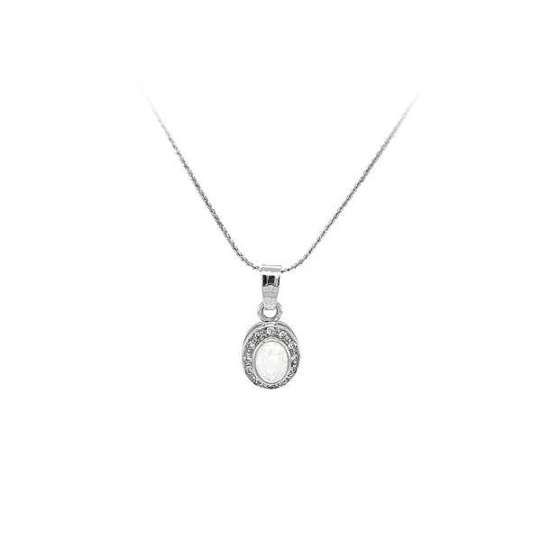 Anhänger mit Opal und Zirkonen