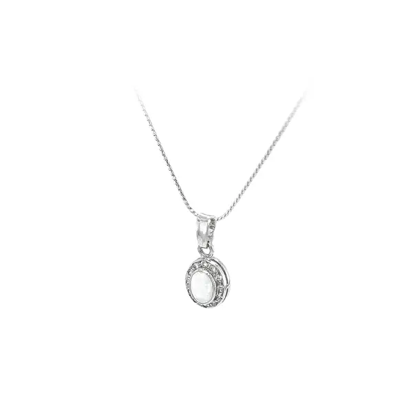 Anhänger mit Opal und Zirkonen