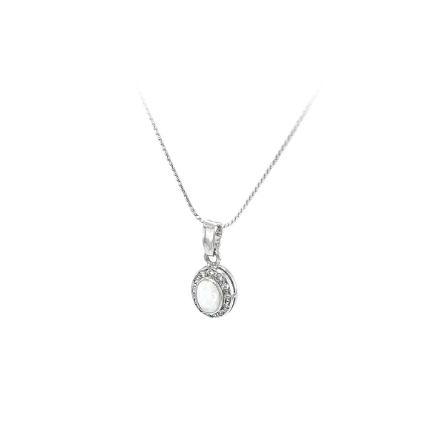 Anhänger mit Opal und Zirkonen