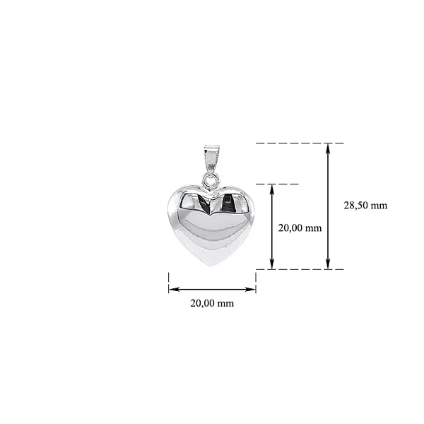 Anhänger Herz aus Weißgold