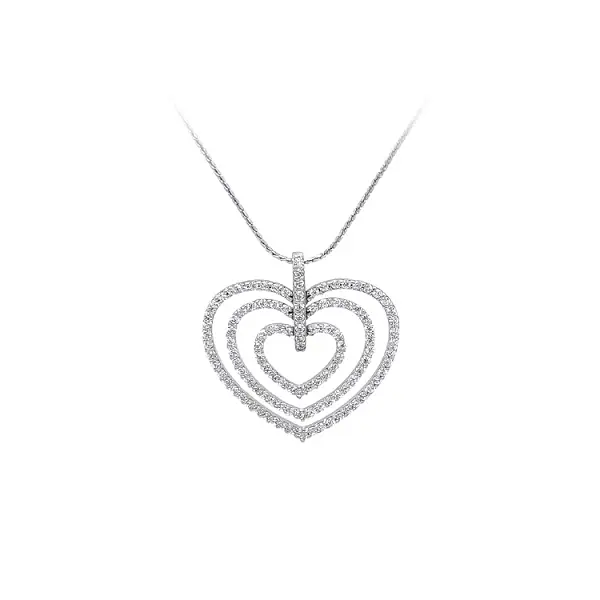 Anhänger Herz mit Zirkonen