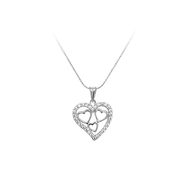 Anhänger Herz mit Zirkonen