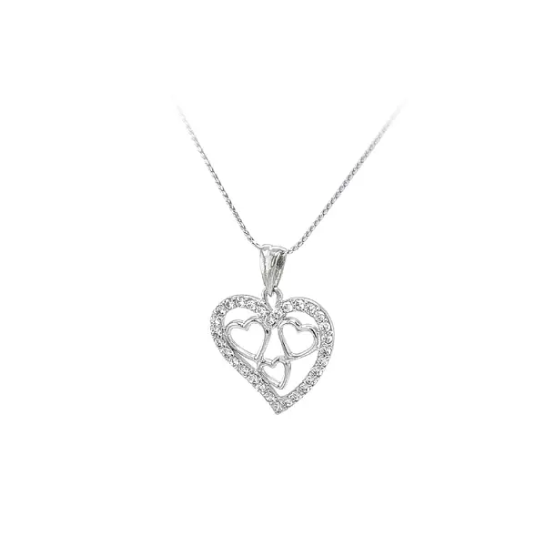 Anhänger Herz mit Zirkonen