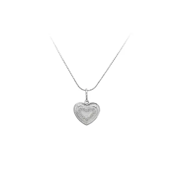 Anhänger Herz aus Weißgold