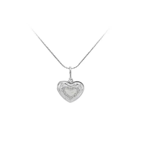 Anhänger Herz aus Weißgold
