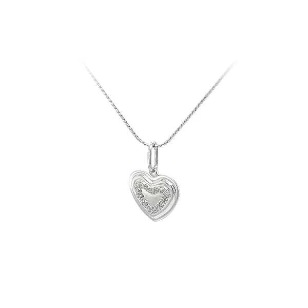 Anhänger Herz aus Weißgold