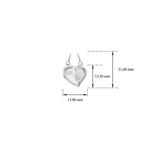 Anhänger Herz für zwei zum Gravieren