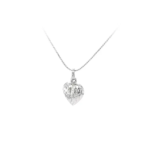 Anhänger Herz aus Weißgold