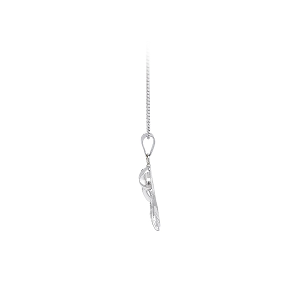 Anhänger Delphin mit Zirkonen aus Weißgold