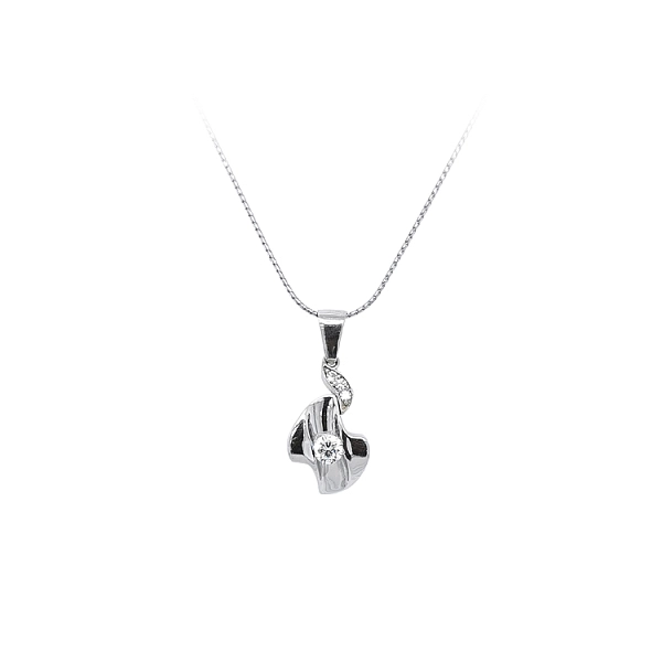 Anhänger mit Zirkonen aus Weißgold