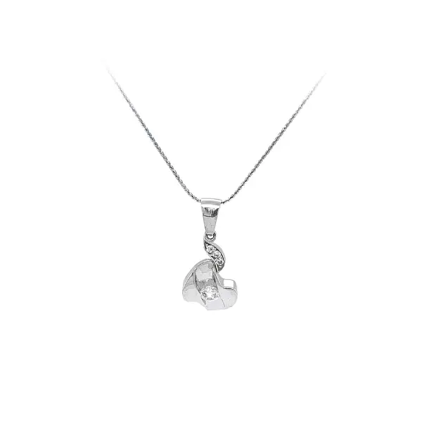 Anhänger mit Zirkonen aus Weißgold